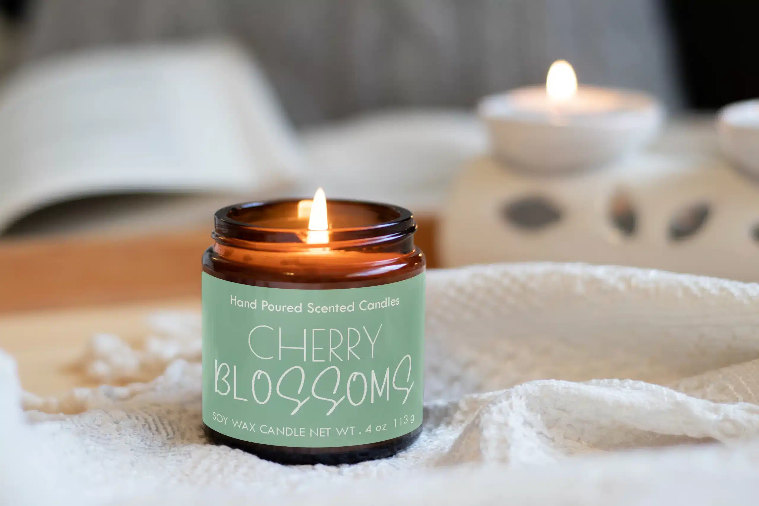4oz Candle Cherry Blossoms - Image 2