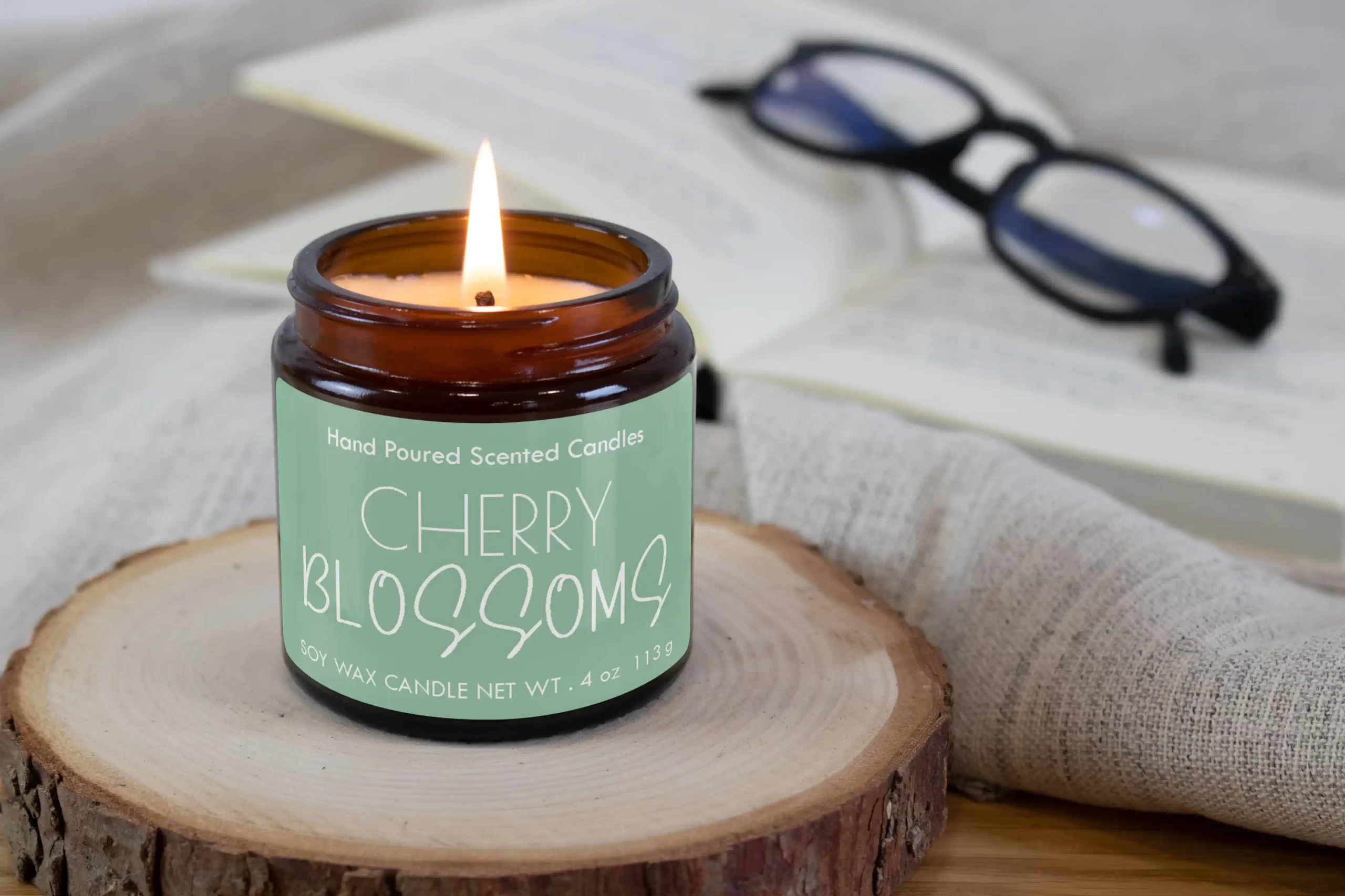 4oz Candle Cherry Blossoms - Image 3