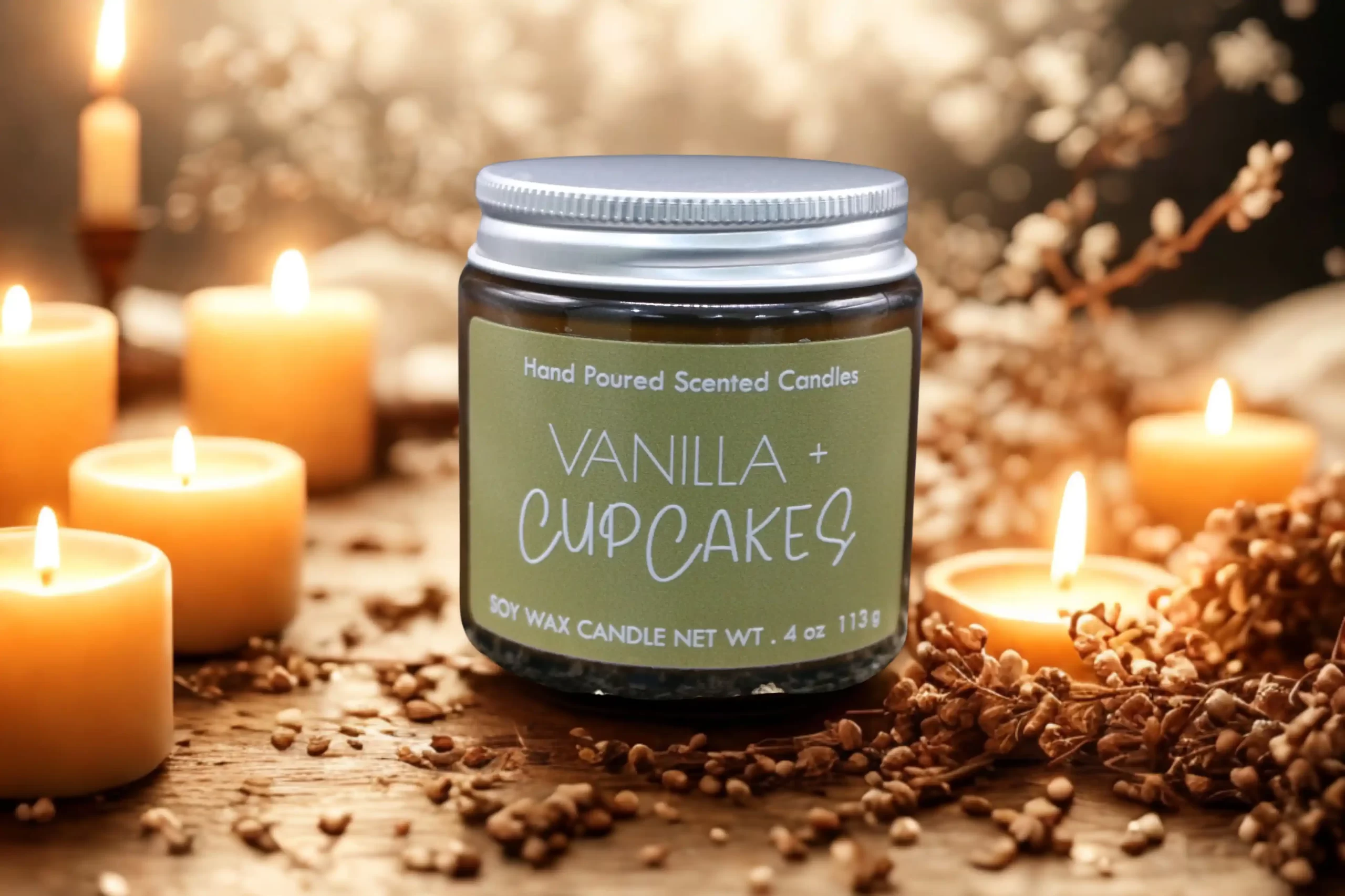4oz Candle Vanilla + Cupcakes