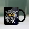 Dad King Black Mug