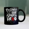 Mom Super Hero Black Mug
